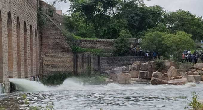 WATCH: One gate of Himayat Sagar opened, two more to be opened soon