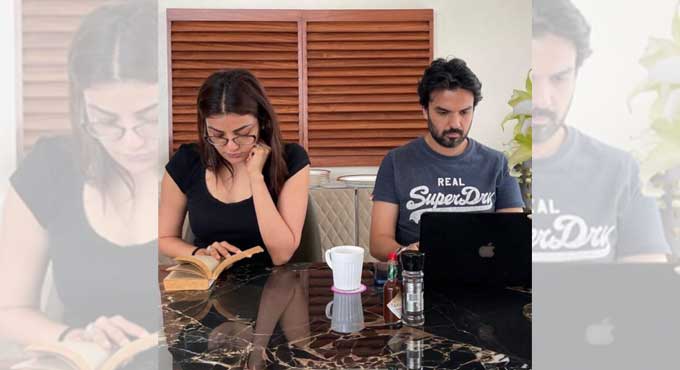 Pic talk: Kajal Aggarwal, Gautam Kitchlu know how to be productive