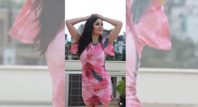 Katrina Kaif stands pretty in pink