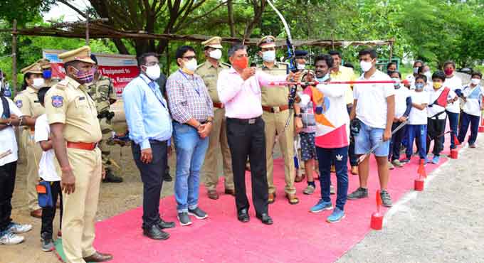NTPC donates Rs 3 lakh worth equipment to Karimnagar Police Archery Academy