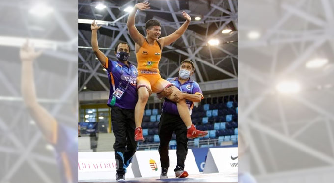 Priya Malik wins gold at World Cadet Wrestling Championships