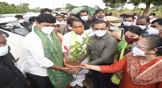 Santosh appreciates efforts of Nirmal officials in planting million saplings