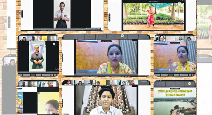 Posters, slogans convey World Population Day message