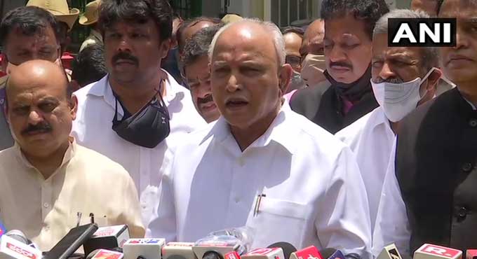 B.S. Yediyurappa submits resignation to Karnataka Governor