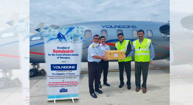 Youngone Corporation donates Covid relief supplies to Telangana