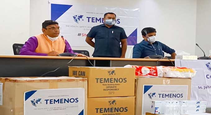 Temenos donates Covid medical supplies to Sircilla Govt Hospital