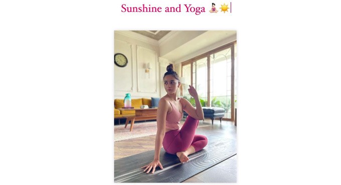 Actress Alia Bhatt’s latest pic doing Yoga is literal goals