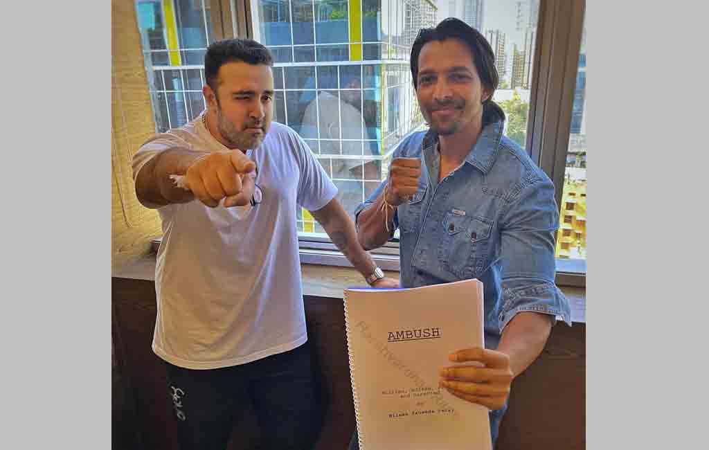 Nilesh Sahay and Harshvardhan Rane caught up for a script session