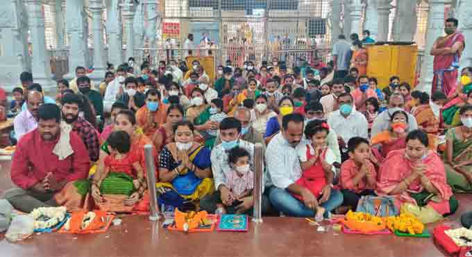 Devotees throng Basara temple