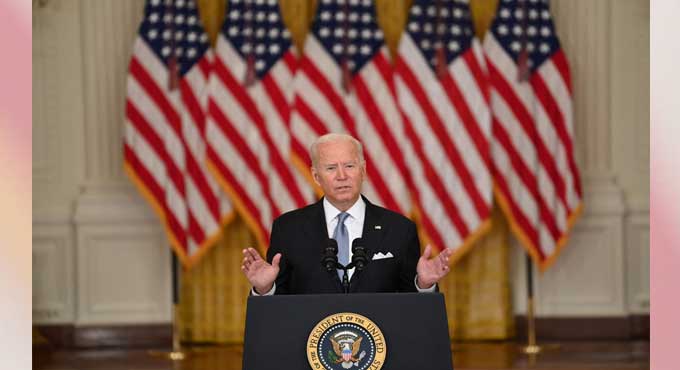 Biden says he stands ‘squarely’ behind his decision to withdraw troops from Afghanistan