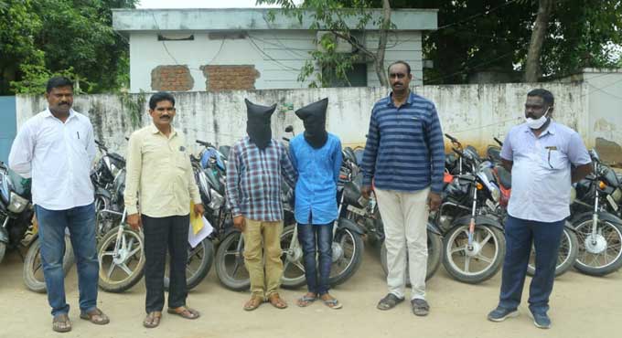 Two bike lifters arrested in Mancherial