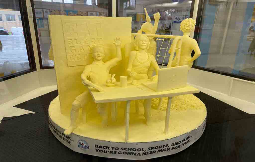 American Dairy Association North East’s 800-pound butter sculpture