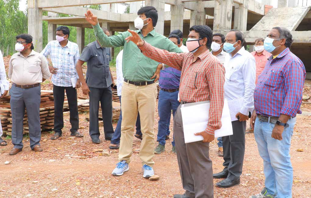 Khammam: Officials instructed to speed up works of new collectorate building