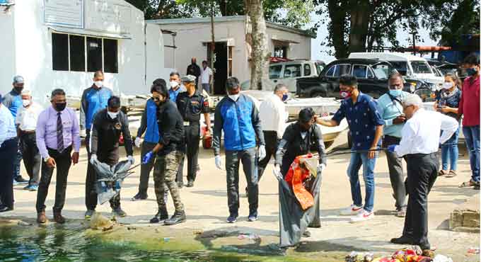 EME Sailing Association conducts cleanliness drive on Hussain Sagar