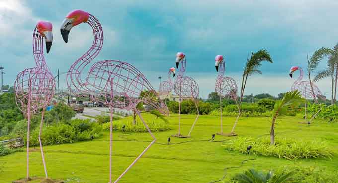 Beautification works taken up along Hyderabad ORR