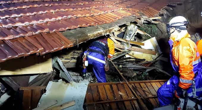 Heavy rainfall in Japan causes mudslide, threatens floods