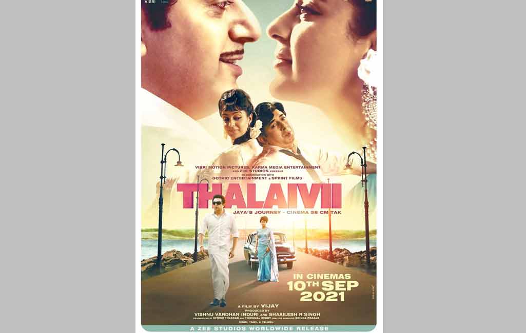 Kangana Ranaut’s ‘Thalaivii’ to see theatrical release on Sept 10