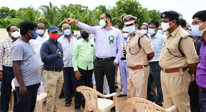 Collector inspects CM KCR’s meeting venue in Huzurabad