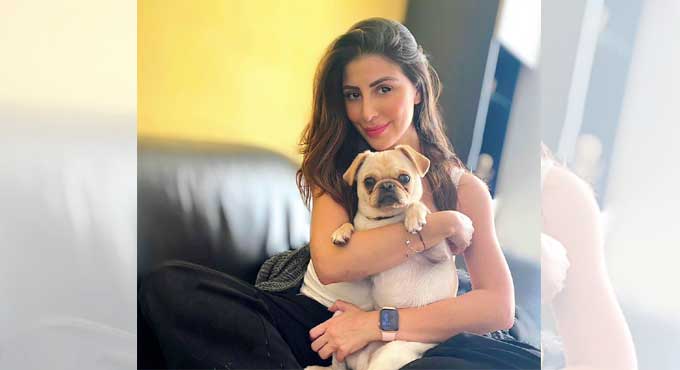 Karishma Kotak spends quality time with pet dog at her London home