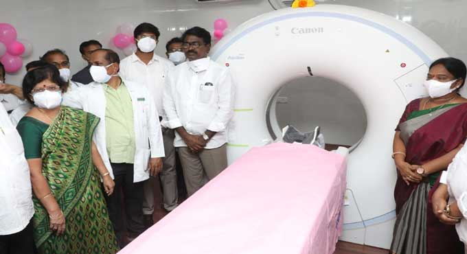 CT scan machine inaugurated at Govt District Hospital in Khammam