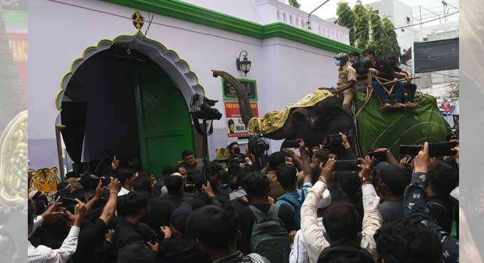 Rehearsal of Muharram procession held in Hyderabad’s old city