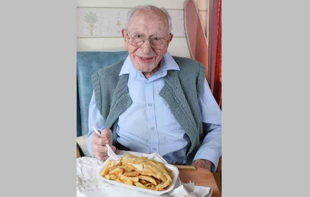 This 109-year-old man’s secret to a long life is ‘Fish and Chips’