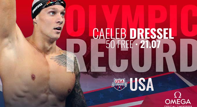 Olympics: Dressel wins fourth personal gold in men’s 50m freestyle