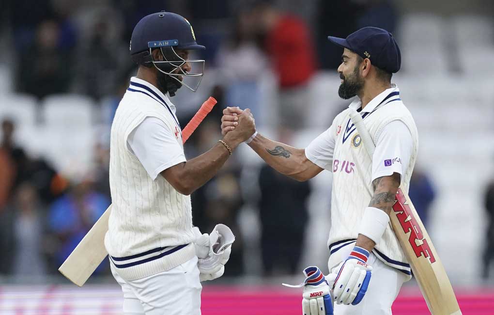 India reach 215/2 at stumps on Day 3, trail by 139 runs