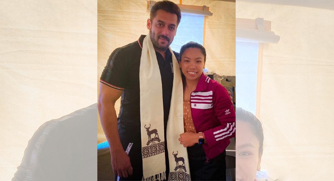 Mirabai Chanu gifts Sangai deer stole to Salman Khan