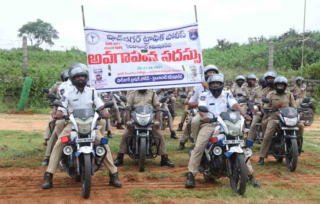 Bike rally to create awareness on traffic rules held in Shadnagar