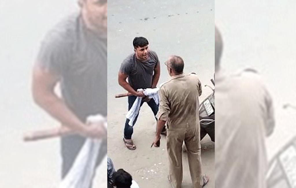 Watch: Delhi Police constable booked for assaulting fire services official