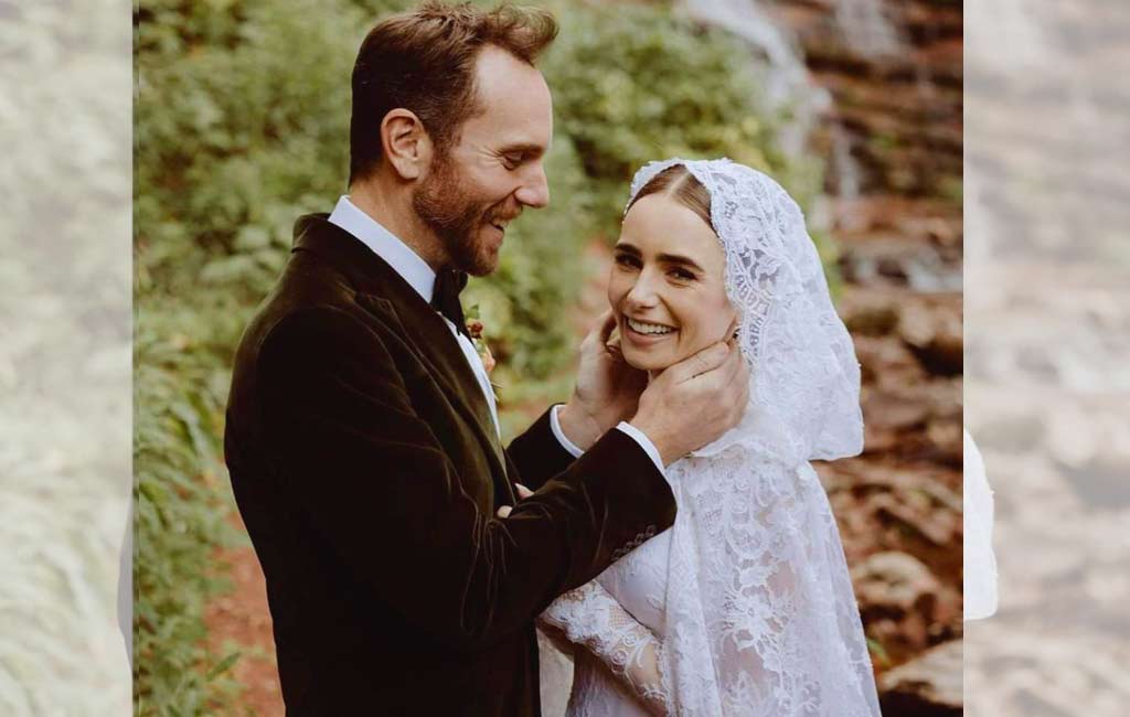 Actress Lily Collins and Charlie McDowell tie the knot