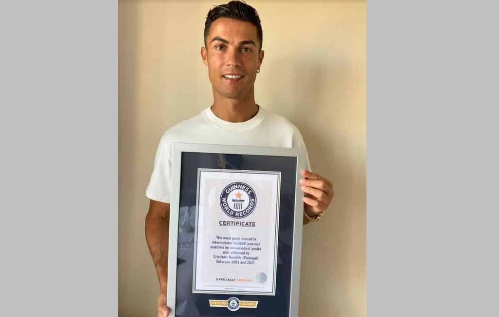 Ronaldo becomes highest goal scorer, breaks Ali Daei’s Guinness World Record