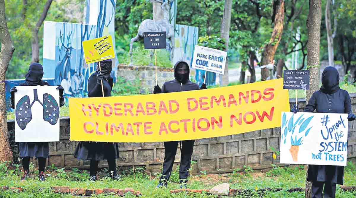 ‘Fridays for Future’ protest for protecting Hyderabad’s green cover