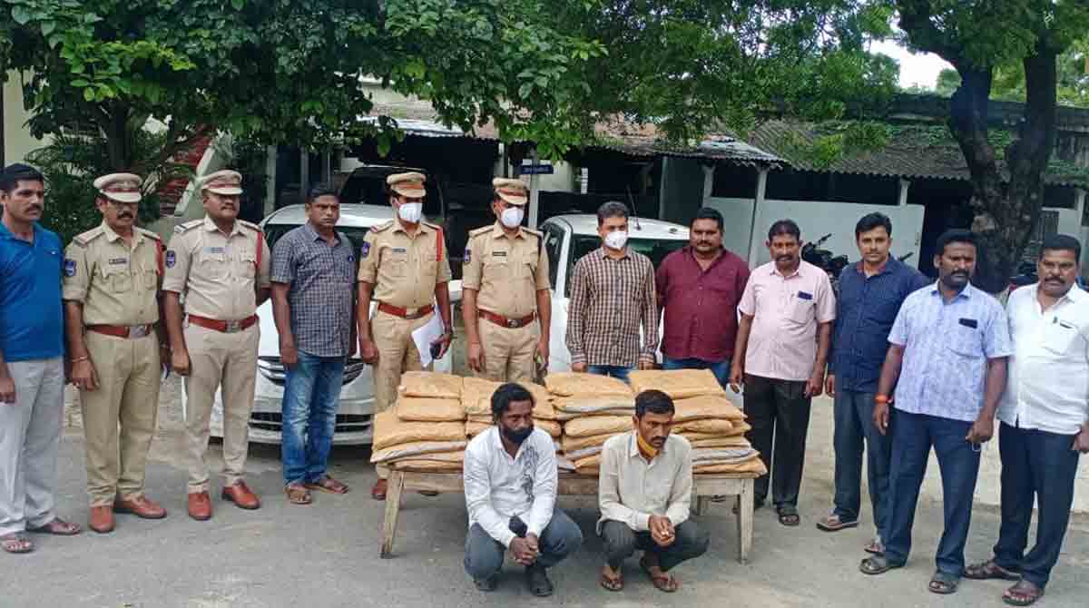 Two arrested, 120 kg ganja seized in Suryapet