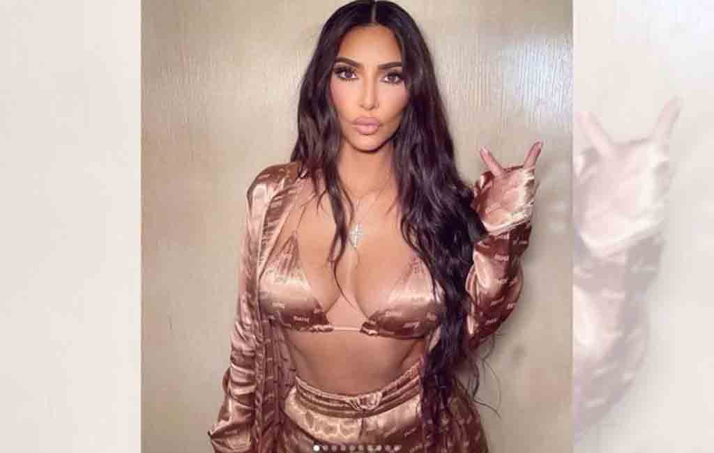 Kim Kardashian’s bizarre head-to-toe leather outfit gets trolled on Twitter
