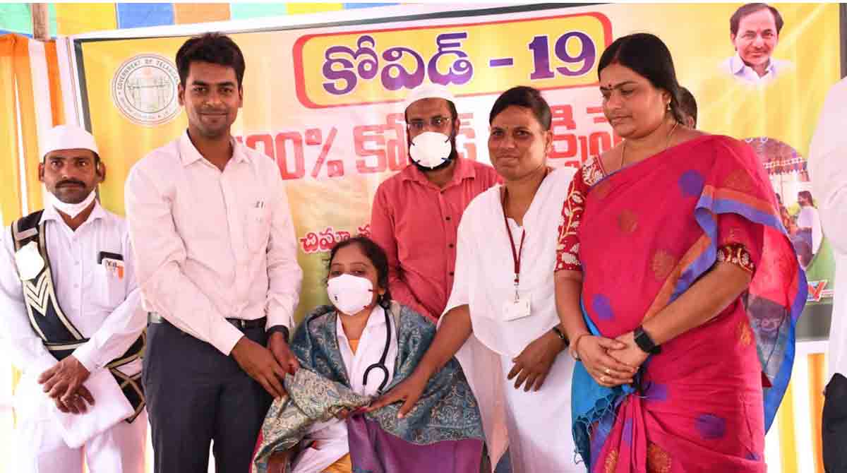 Chimna thanda in Kothagudem achieves 100 percent vaccination