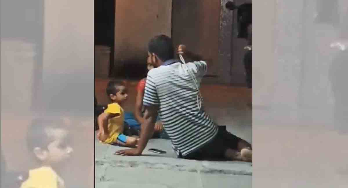 Telangana: Man whips daughter as a smiling wife watches in Medak