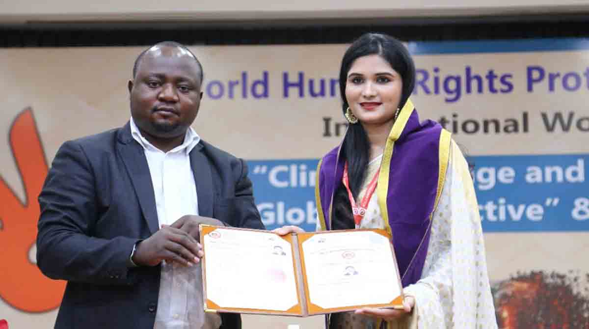 Khammam activist receives honorary doctorate from WHRPC
