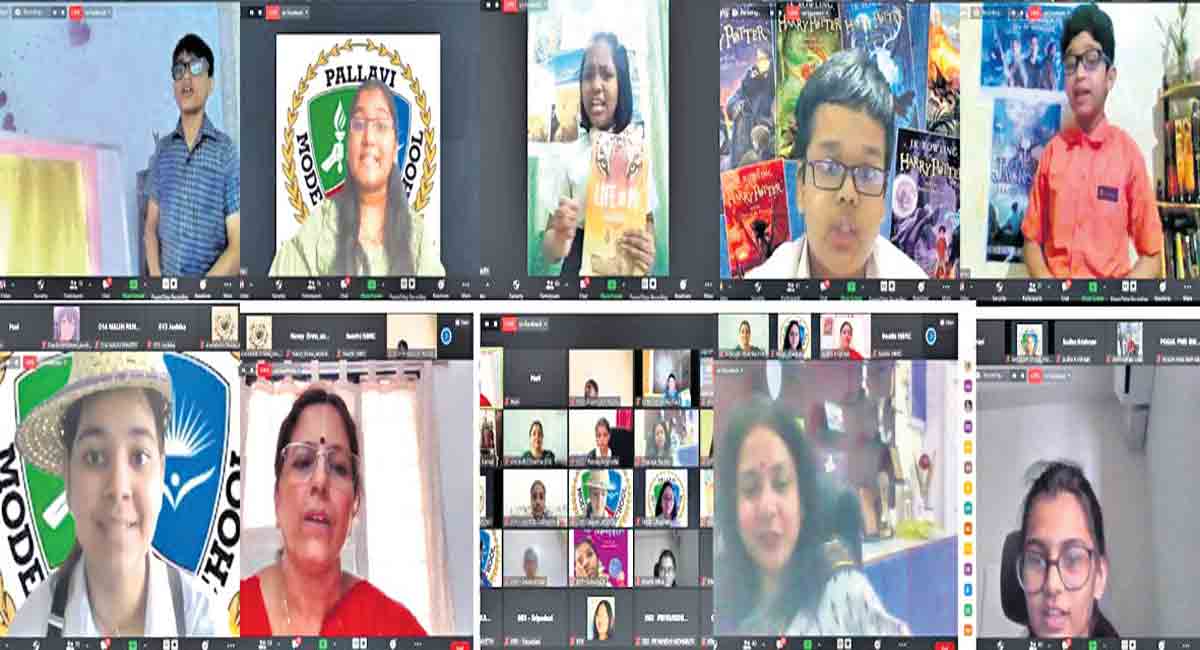 Pallavi Model School: Book review competition calls for adventure