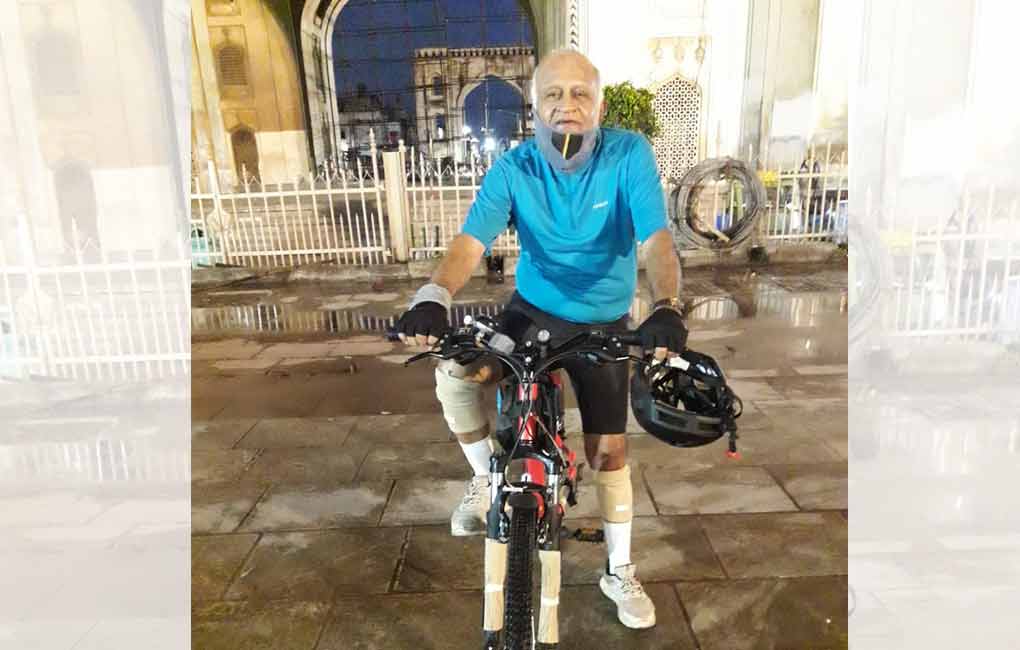 Hyderabad: 75-year-old senior citizen cycles 40 kms in 3 hours