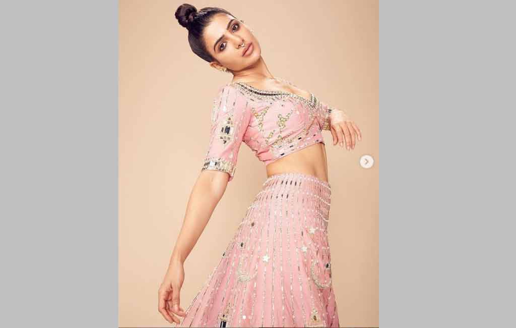 Samantha Akkineni stuns in this plush pink lehenga by Neeta Lulla 