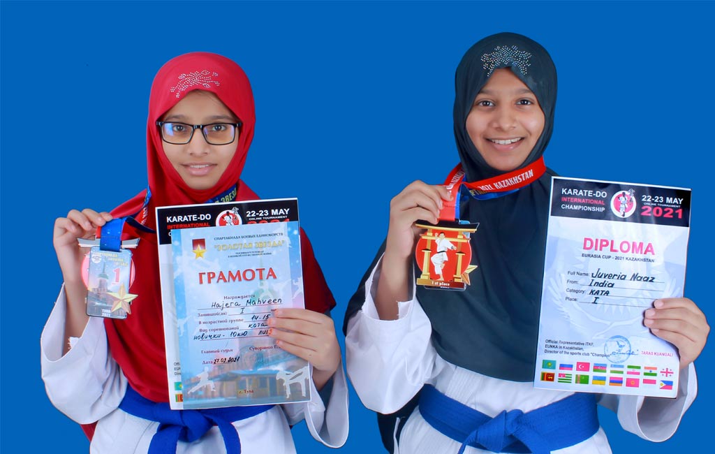 Siblings from Hyderabad win honours in Karate meet in Kazakhstan