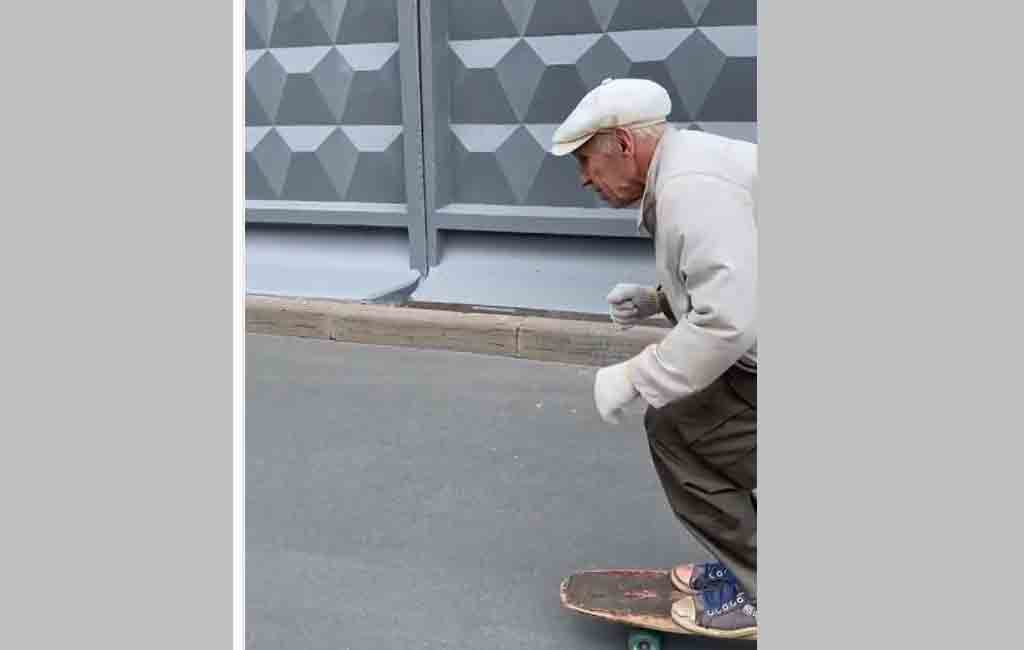 73-year-old man’s skateboarding skills have left netizens surprised