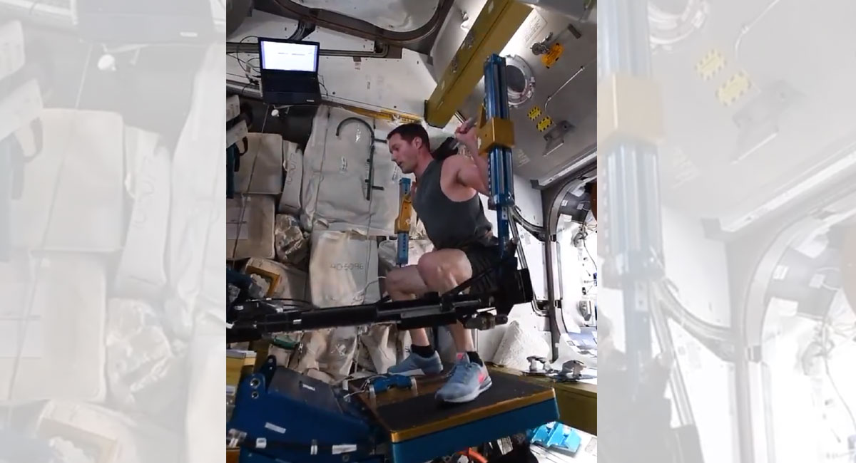 Astronaut shares his ‘space workout session’ after mesmerising Earth pictures