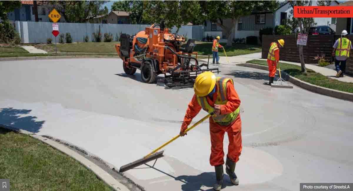 Urban cooling: This LA street bounces back heat into space