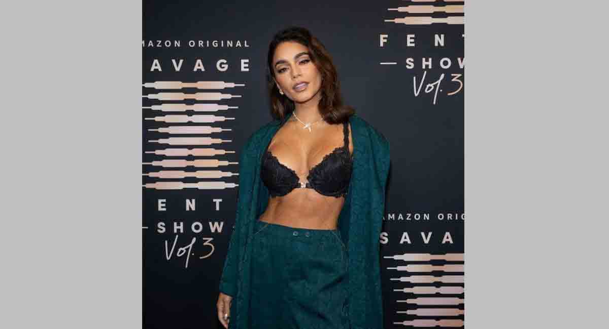 Vanessa Hudgens stuns in black lace bra