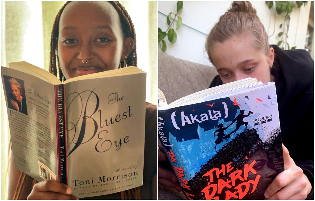 Angelina Jolie posts pics of daughters Zahara and Shiloh reading books