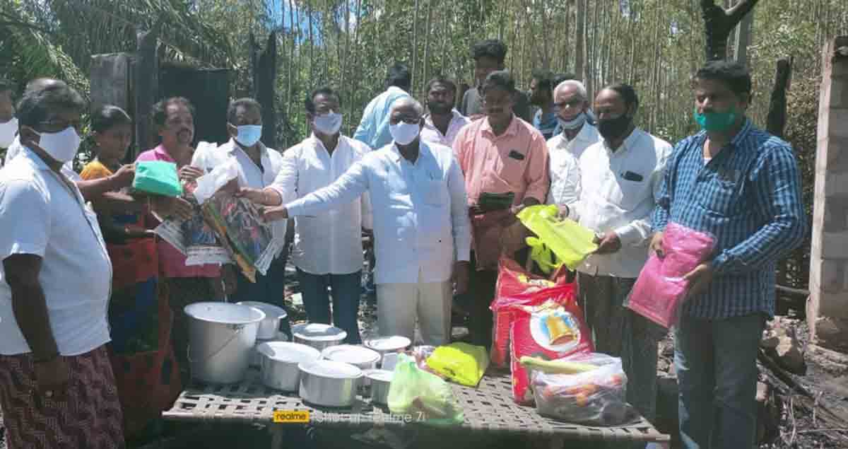 Help extended to fire accident victim in Kothagudem