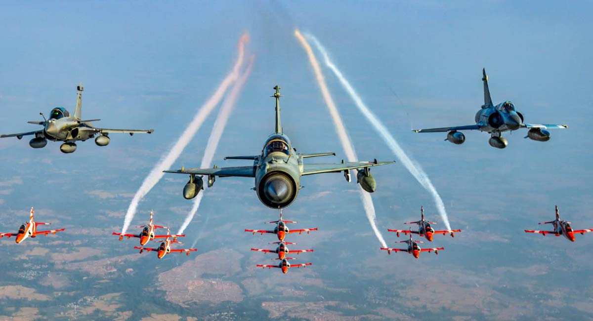 Air Force Day parade commences at Hindon Air Force Station